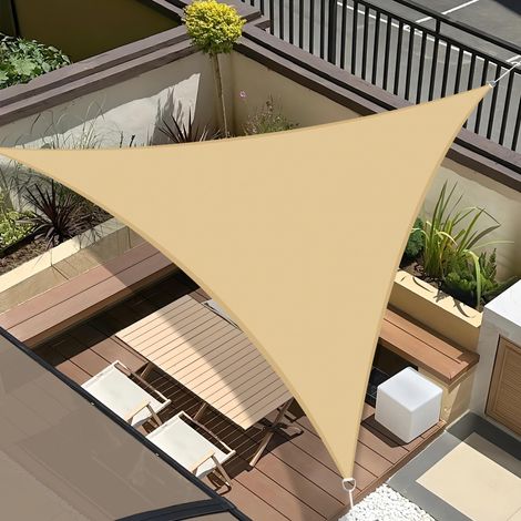Voile d'ombrage Triangle 4x4x4m Imperméable Toile ombrage (1/5)
