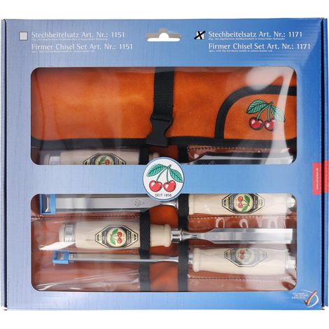 Kirschen 1171000 - Set di 6 scalpelli da legno con impugnatura in legno di faggio (1/5)