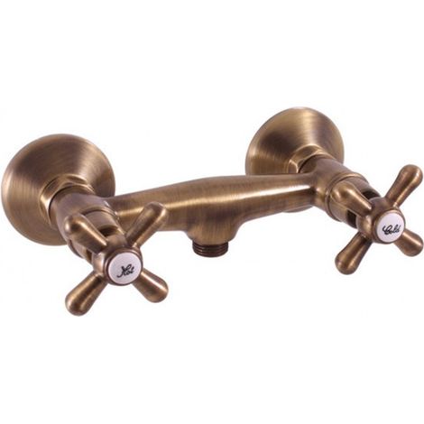 Mélangeur douche mural rétro MORAVA en laiton bronze-Bronze-Bronze-15 -- (1/3)