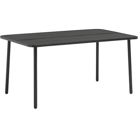 Gartentisch Dunkelgrau 150x90x72 cm Stahl