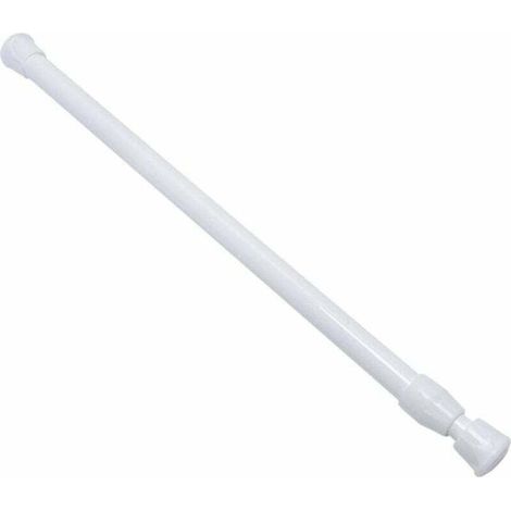 Ausziehbare Gardinenstange von 30 bis 50 cm, schlanke Stange Ø 1,3 cm für leichte Gardinen, Schleier, Kleiderschränke oder Türen, einfach zu montierende Duschstange