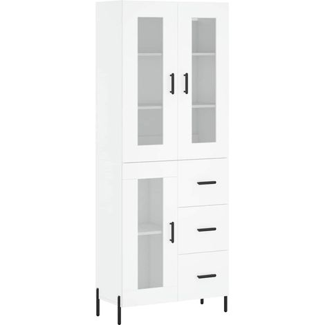 Maison Exclusive - Credenza Bianca 69,5x34x180 cm in Legno Multistrato (1/5)