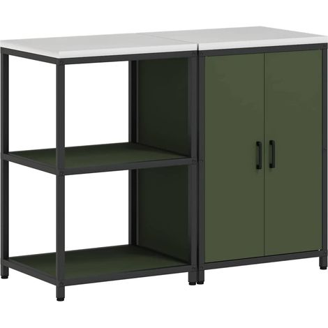 Maison Exclusive - Set di Stoccaggio per Cucina HATTEM 2 pcs Verde Oliva