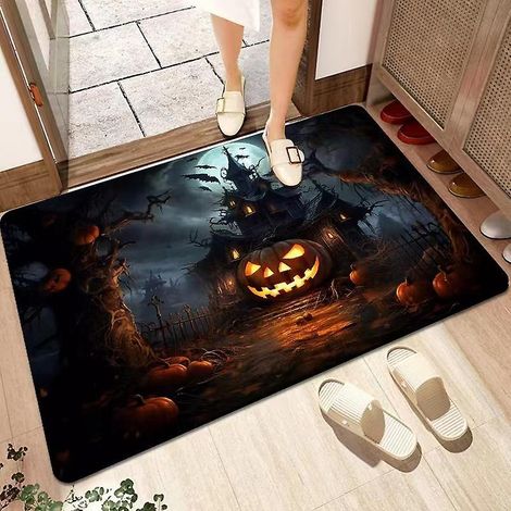 60x40cm Cm Paillasson D'halloween Pour Intrieur Et Extrieur, Tapis De Bienvenue Amusant-11