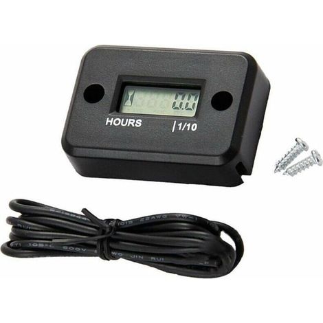étanche Affichage LCD Compteur horaire numérique Minuterie de jauge pour Quad Moto Motoneige motocross pit bike tondeuse à gazon tracteur camion