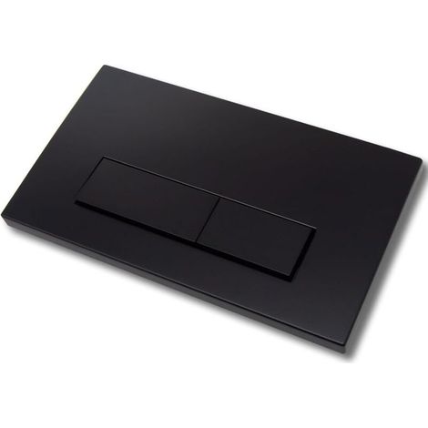 Mattschwarze Betätigungsplatte – Kompatibel mit Geberit Sigma UP300/UP320 – Zweimengenspülung mit Rahmen und Hebeln – 245 × 164 mm (1/4)