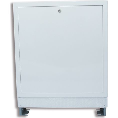 Armoire de distribution encastrée Roth, taille 0, L : 550 mm / P : 75-150 mm / blanc / RAL 9016 (1/2)