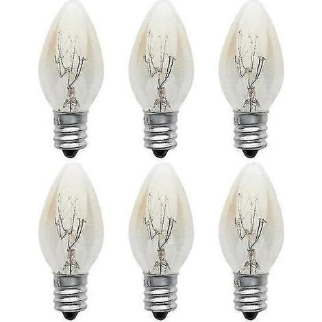 Lot de 10 ampoules E12 220-240 V 10 W C7 à filament blanc chaud (ampoule tungstène) pour éclairage d'ambiance (1/5)
