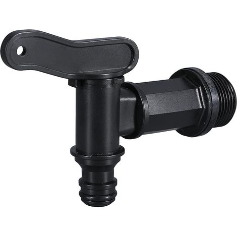 Zubehör für Eimerarmaturen, Kunststoff-Adapterkappe für Wasserhahn, schwarze 6/8/3/4-Zoll-Anschlüsse (1/5)