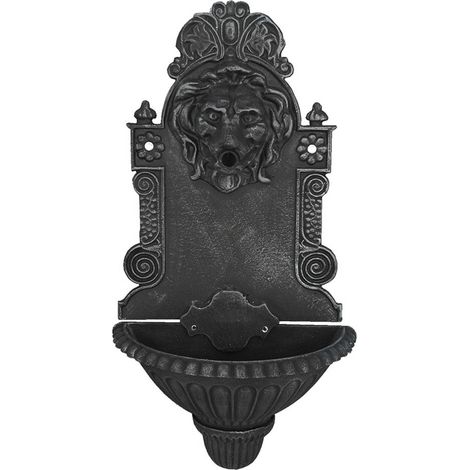 1PZ FONTANA A PARETE MODELLO ''LEONE'' antracite - øforo 20 mm.
