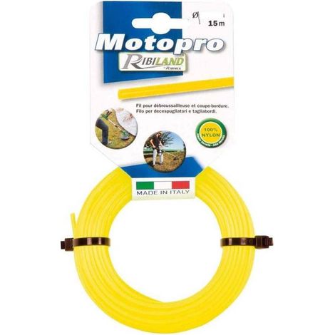 Fil Rond 15m D.3,3 mm - Jaune pour Tête Débroussailleuse - Résistant et Durable - D-Work (1/2)