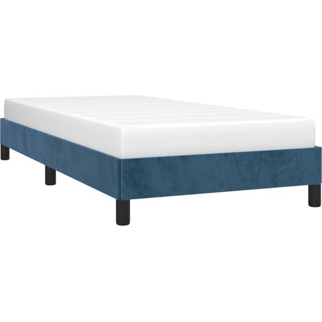 vidaXL Cadre de lit sans matelas bleu foncé 80x200 cm velours (1/5)