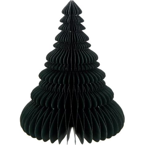 Sapin de Noël à Poser en Papier "Pliant" 30cm Vert (1/2)