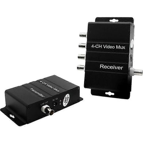 Répartiteur vidéo 4 canaux, multiplexeur vidéo de télévision en circuit fermé 4 canaux avec processeur quadricœur couleur analogique (1/5)