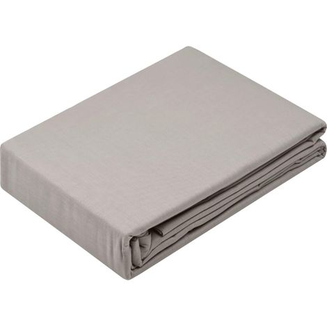 Drap Housse Taille 180x200 cm 100% Coton Biologique Couleur Lin Modèle Horizon Linge de lit pour Maison Doux et Confortable (1/5)