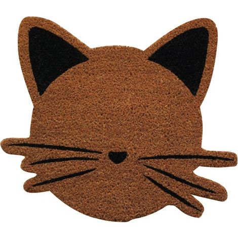 Tapis Coco Naturel Forme Chat Semelle Latex 45x50x15 Cm - Id Mat - Id Group (1/3)