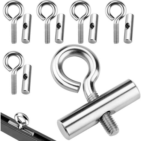 6 Pièces Accessoires Caravane 8-10mm Crochet Auvent Camping Car Acier Inoxydable 304 Rails Keder Accessoires Facile à Installer pour Camping Car Caravane (1/5)