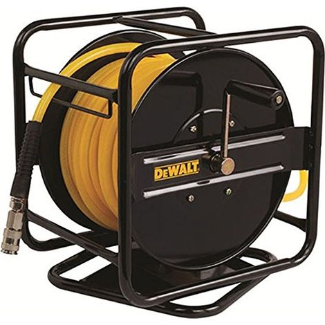 Enrouleur pneumatique 30m – Tuyau caoutchouc professionnel – Pression max 10 bars – Raccord rapide 1/4" – Pour compresseurs DEWALT (1/5)