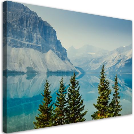 Quadro su tela, Montagne Lake Natura - 60x40 (1/4)