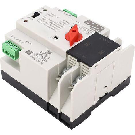 Automatischer 2-poliger 125-A-Umschalter, 220-V-Wechselrichter für Generatoren, flammhemmendes Material, duale Stromversorgung (1/5)