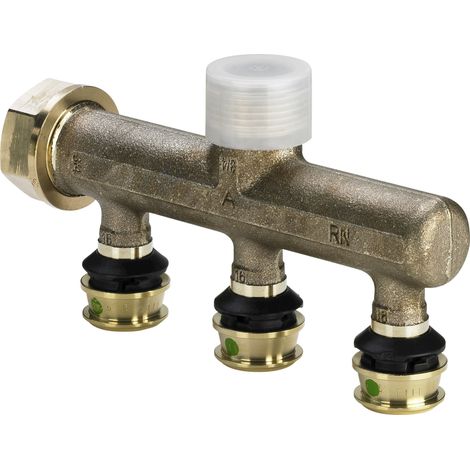 Distributeur avec SC Raxofix 5326.07 en 16 mm x G3/4 - Bronze silicium 3 voies