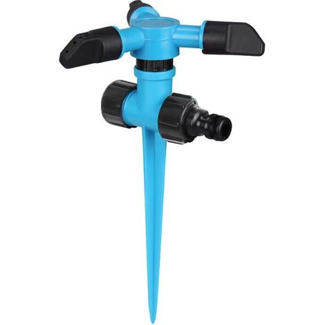 Ahlsen Gartensprinkler, Rasensprinkler, rotierender Sprinkler, großflächiger Gartensprinkler, automatische Bewässerung, Gartensprinkler für Rasen, frische Blumen, Garten, Gemüsefeld, Blau (1/5)