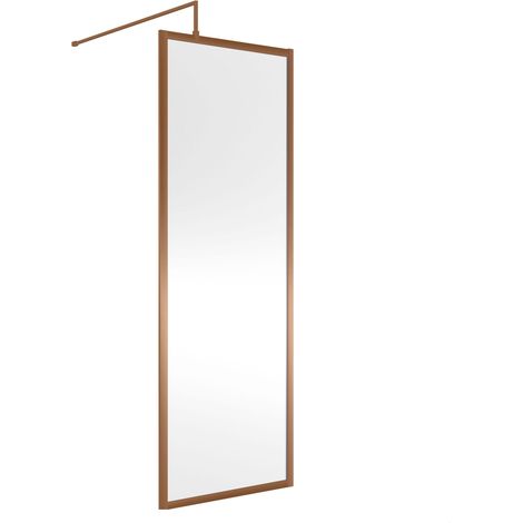 Balterley Framed Wetroom Screen, 700mm, Brushed Bronze