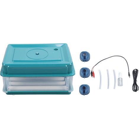 Contrôleur d'incubateur d'œufs avec lumière LED, retournement automatique, régulateur d'humidité, vert, prise US 110V, 24 œufs (1/5)