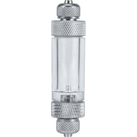 Compteur En Bulle De CO2 En Ligne Aquarium Avec Clapet Anti-Retour En Aluminium Simple Double Tête Non-Retour Bulle Counter Fish Tank Outil ( Double Head ) (1/4)