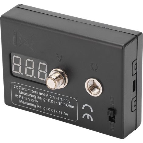 Testeur de résistance Ohm 0,01-20Ω pour atomiseur, outil DIY de mesure de bobine et fil, lecteur numérique 3V, multimètre de précision (1/5)