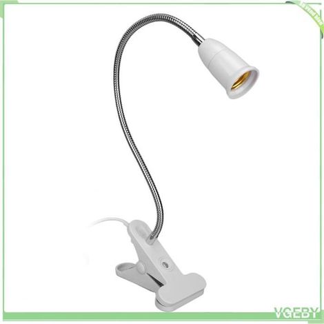 Support lampe pince bureau - FAFEICY - Support de lampe à pince - Angle réglable 360° - Col de cygne flexible - Culot E27 (1/5)