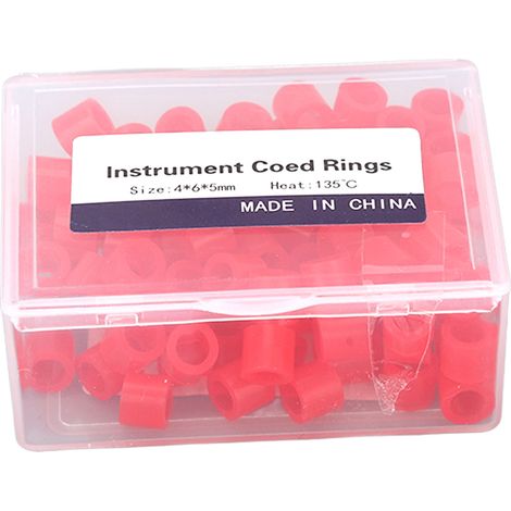100 Bagues de Code Couleur Dentaire Autoclavables, Anneaux Résistants et Durables pour Identifier les Instruments Dentaires (1/5)