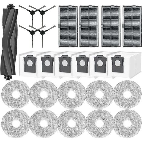 Accessoires pour aspirateur robot Dreame Mova E30 Ultra : brosse latérale principale, filtre HEPA, chiffon de nettoyage (1/5)