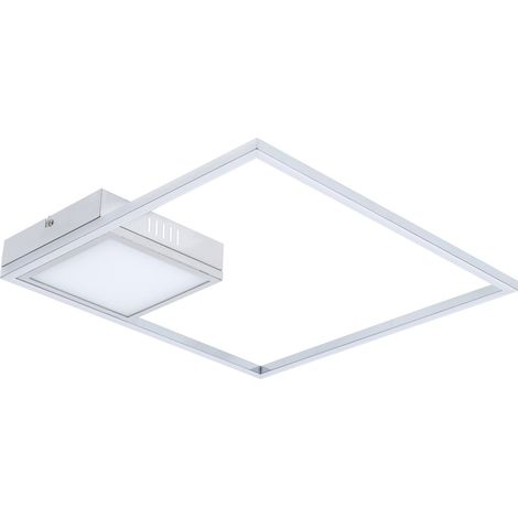Plafonnier LED carré 40cm 30W chrome Sirius Rabalux (1/4)