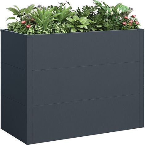 Pflanzkübel Horeca - 100x50x77 cm - Anthrazit - verzinkter Stahl