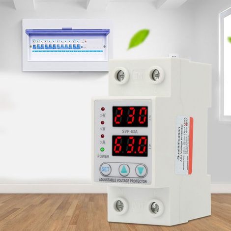 Dispositif de de Tension Protecteur de Courant de Tension Réglable monophasé avec Double Affichage LED (1/4)