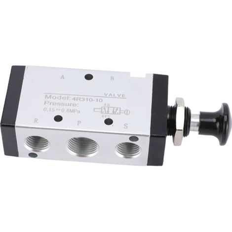 Vanne pneumatique Push Pull 5 voies 2 positions 3/8 pouces NPT, Type à action directe manuelle, levier manuel, contrôle de l'air (1/5)