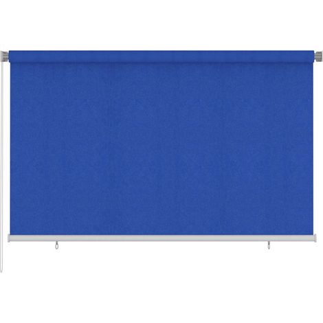 vidaXL Store roulant d'extérieur 245 (l) x 140 (H) cm bleu HDPE (1/5)