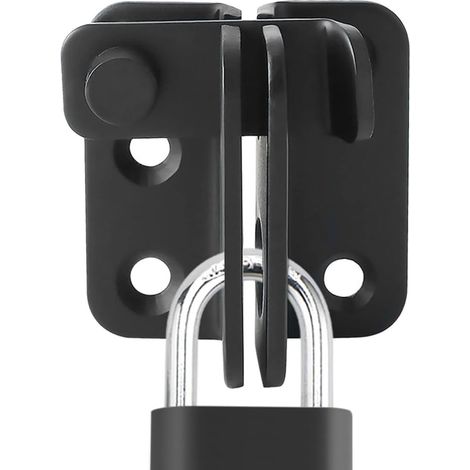 Verrou Porte Acier Inoxydable Loquet Coulissante Serrure Volet Loquet Porte à Bascule Boulon Verrou Portail pour Fenêtre, Placard et Jardin, Ouverture gauche Noir S (1/5)