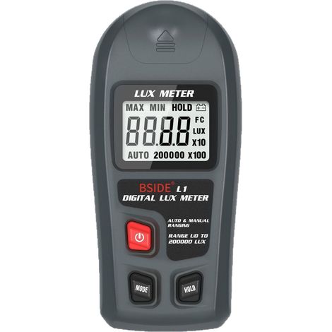 Luxmètre Numérique Testeur 0.1-200,000 Lux pour Mesure Luminosite pour Jardinage Photographie Plantes Lampe de Culture Lumière Ambiante Photomètre (1/4)