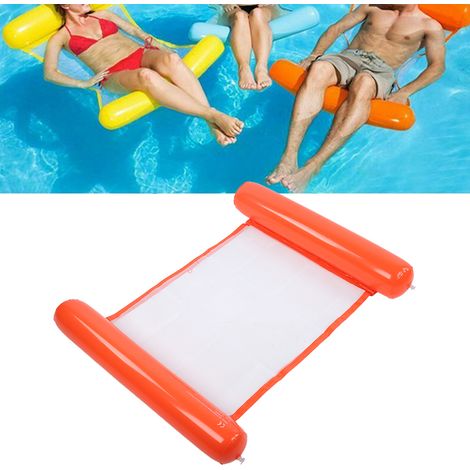 Hamac Gonflable pour Piscine, Chaise Flottante Résistante Été - Hommes, Femmes, Couleur Orange