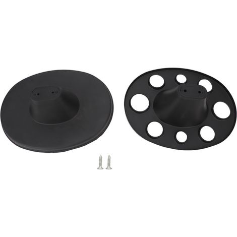 Support rond en plastique pour brosses à cheveux, présentoir de rangement, étagère de coiffure noire (1/4)