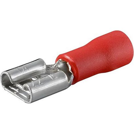 10 Terminales HEMBRA Ø2,8mm - 0,5-1,5mm2 ROJOS (1/2)