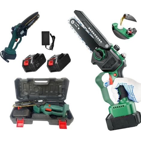 Mini motosega a batteria 6" 2 Batterie 88vF 8000mAH Elettrosega con Oliatore (1/5)