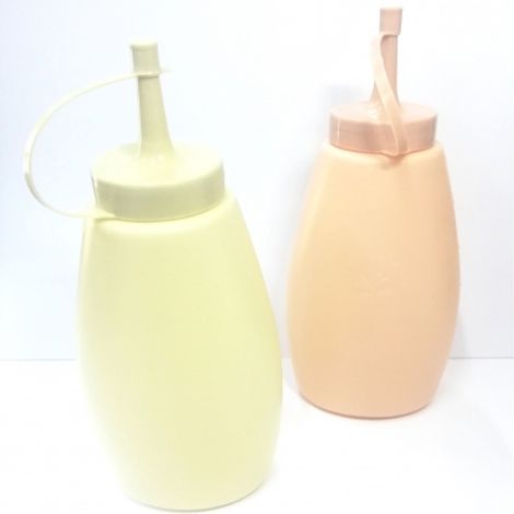 TrAdE Shop Traesio - 2 Bottiglie 300ml Dosatore Dispenser Salse Olio Ketchup Senape Maionese Per Pub -
