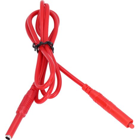 Kit de cordons de test à fiches banane 4mm rouge, câbles empilables mâle-mâle pour multimètre électrique, fil de mesure J.70027 (1/5)