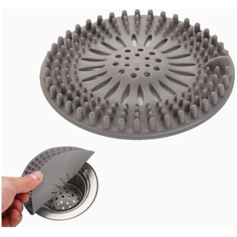 Protezione per scarico in silicone, filtro per lavello da cucina con ventosa, filtro per scarico della vasca da bagno, filtro per lavello di cucina e bagno.
