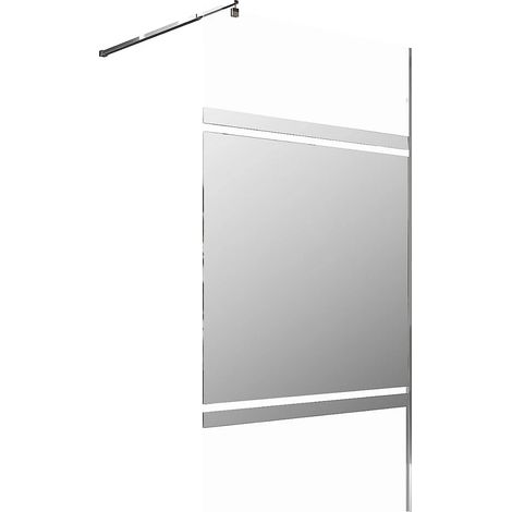 Parete doccia walk in con effetto specchio 120 x 200 cm - ZENADO (1/5)