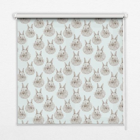 Tenda a Rullo Interna per Finestra - Tenda Filtrante Luce - Tenda Privacy - Tenda Decorativa Rettangolare - Rullo per Interni - (100 cm x 140 cm) - Conigli (1/5)