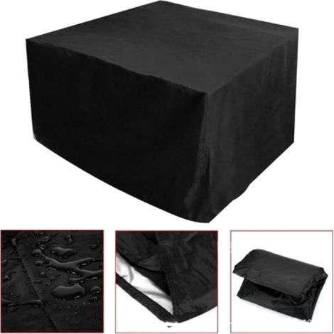 Housse de meubles de jardin, housse de meubles de table de jardin pour meubles de jardin carrés, couverture de jardin extérieure en tissu Oxford 210D étanche aux UV/aux intempéries (8066100cm)